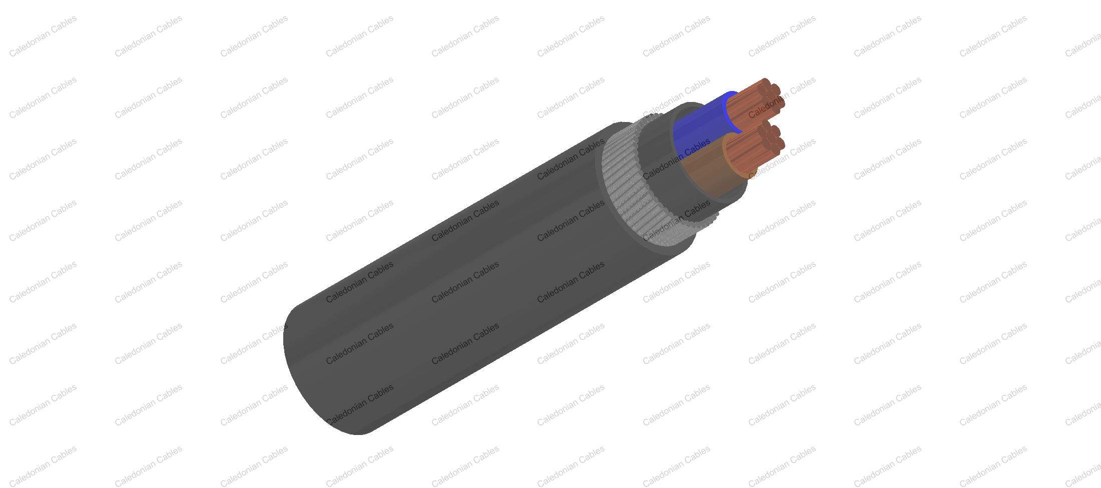 Two-core 600/1000V cables with stranded copper conductors